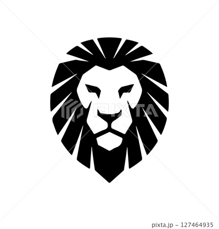 Illustration of a head of lion. Lion head mascot. Design element for logo, label, sign, poster, card. Vector illustration Illustration of a head of lion. Lion head mascot. Design element for logo, label, sign, poster, card. Vector illustration 127464935