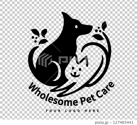 狗和貓的標誌 - 天然和有機 狗和貓的標誌 - 天然和有機 127465441