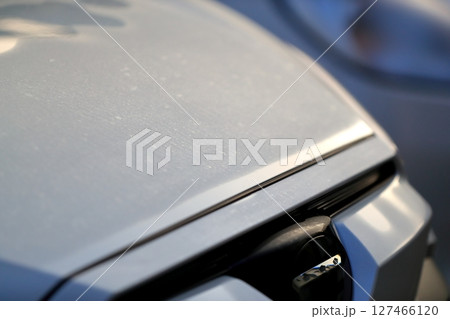 ボンネットの朝露 127466120