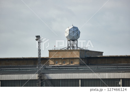 Airport radar dome 127466124
