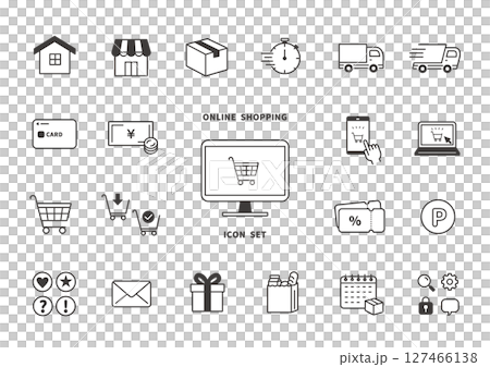 網上商店圖示樣式插圖 127466138