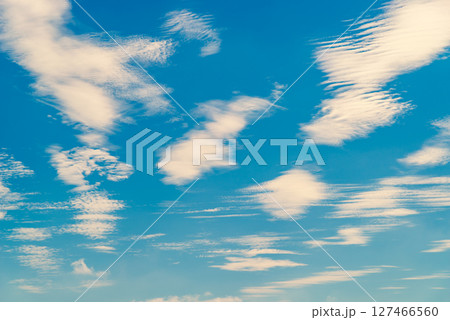 青空に散らばる波状雲 g-3 暖色加味 青空に散らばる波状雲 g-3 暖色加味 127466560