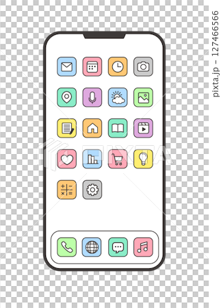智慧型手機應用程式螢幕和圖示集 127466566