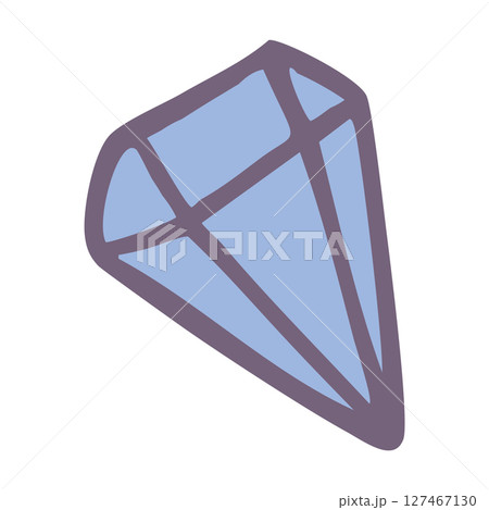 Blue drop-cut crystal gem. Vector Blue drop-cut crystal gem. Vector 127467130
