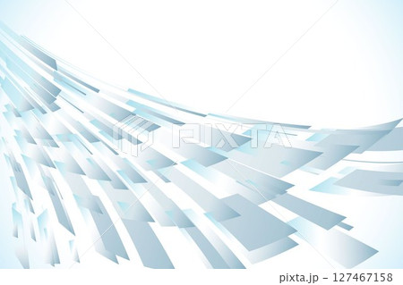 ビジネス背景　デジタル　抽象的スピード感　青色グレー　3d幾何学的シンプルイラスト 127467158