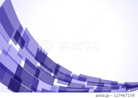 ビジネス背景デジタル　未来的図形ウェーブ上昇空間　青紫色 127467159