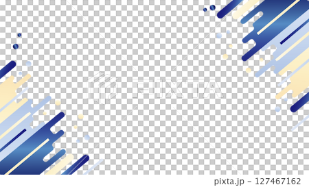 スタイリッシュ青紺色フレーム枠の背景イラスト素材　モダンさわやかビジネス　ベクターpng　白バック 127467162
