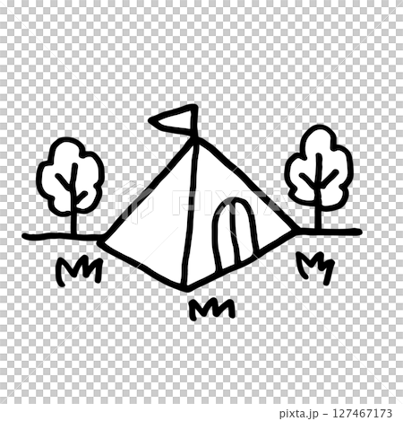 テント手書きイラスト 127467173