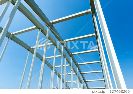 多摩水道橋の鉄骨　東京都狛江市元和泉 127468269