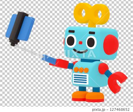 自撮りをするかわいいロボット 127468652
