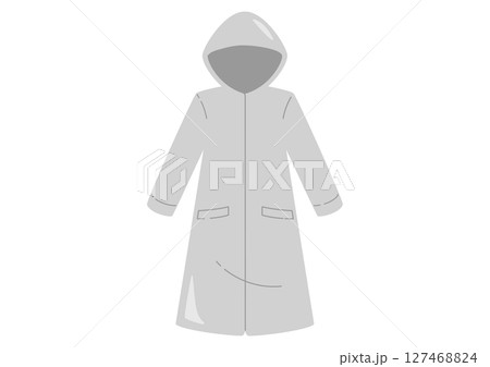 雨ガッパのイラスト 127468824