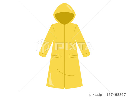 雨ガッパのイラスト 127468867
