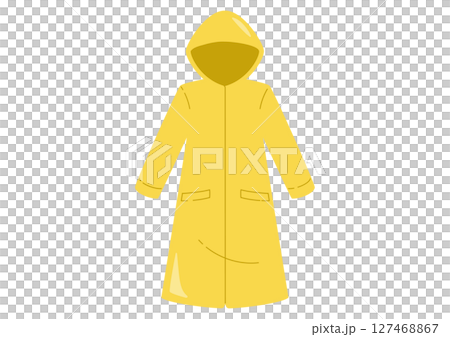 雨ガッパのイラスト 127468867
