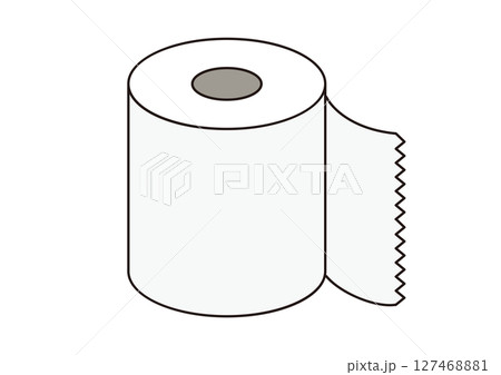 トイレットペーパーのイラスト トイレットペーパーのイラスト 127468881