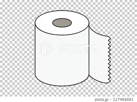 Illustration of toilet paper 127468881