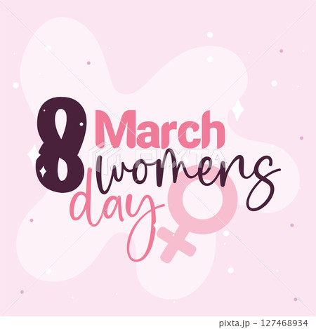 March 8 womens celebration. Vector 127468934