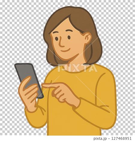 操作智能手機的女人 127468951