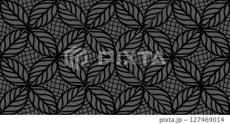 葉っぱのイラストパターン　背景素材 127469014