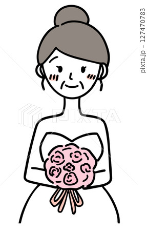 中年の新婦　ベクター 127470783