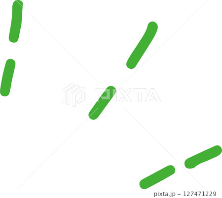 気付き　注目　黄緑　手書き　アイコン　あしらい	 127471229