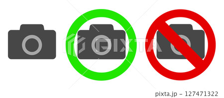 シンプルなカメラのアイコン 127471322