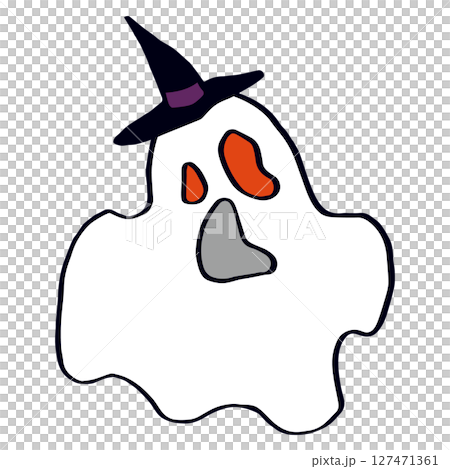 Pop and unique hand-drawn illustrations of ghosts Pop and unique hand-drawn illustrations of ghosts 127471361
