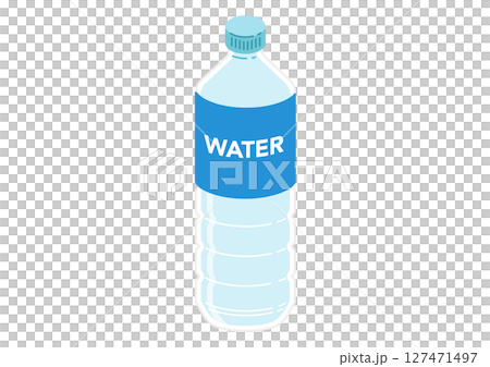 Illustration of a 500 ml plastic bottle of mineral water Illustration of a 500 ml plastic bottle of mineral water 127471497