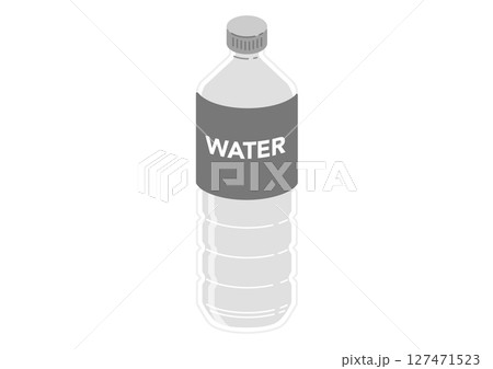 500ミリリットルペットボトルのミネラルウォーターのイラスト 127471523