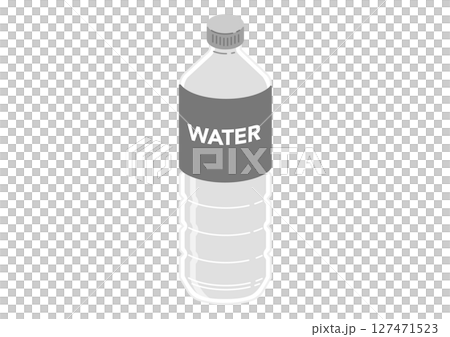 500ミリリットルペットボトルのミネラルウォーターのイラスト 127471523