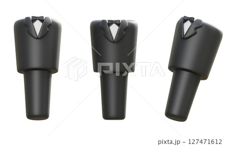 Groom Tuxedo Cartoon Style 3D Icon 127471612