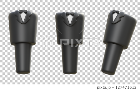 Groom Tuxedo Cartoon Style 3D Icon 127471612