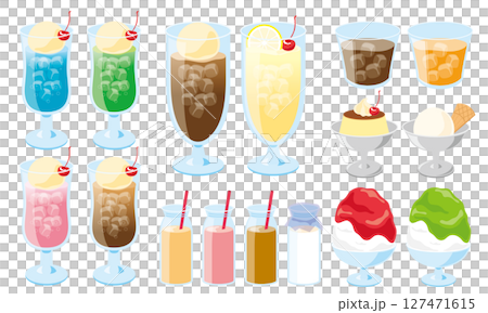 復古飲料插圖 復古飲料插圖 127471615