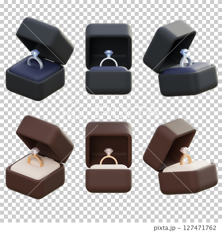 Diamond Wedding engagement Ring 3D Graphic Diamond Wedding engagement Ring 3D Graphic 127471762