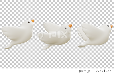 Cartoon Style Pigeon Bird 3D Graphic 127471927