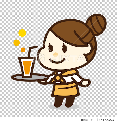 女咖啡廳店員 127472393