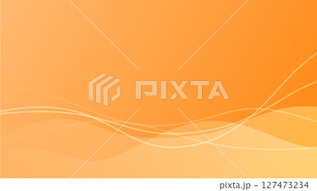 オレンジと曲線を組み合わせた背景素材 オレンジと曲線を組み合わせた背景素材 127473234