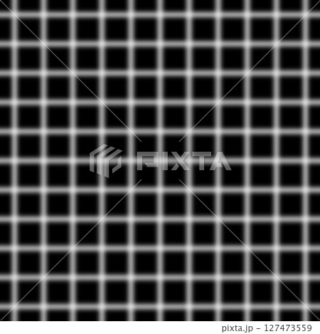Scintillating grid illusion, an optical illusion. Black dots seem to appear and disappear rapidly at random intersections of the blurred grid. Often considered a variation of Hermann grid illusion. 127473559
