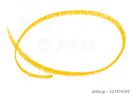 Yellow pencil highlight circle mark isolated on transparent background Yellow pencil highlight circle mark isolated on transparent background 127474105