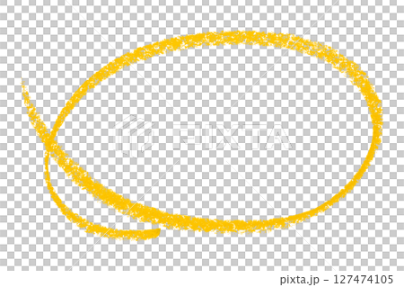 Yellow pencil highlight circle mark isolated on transparent background Yellow pencil highlight circle mark isolated on transparent background 127474105
