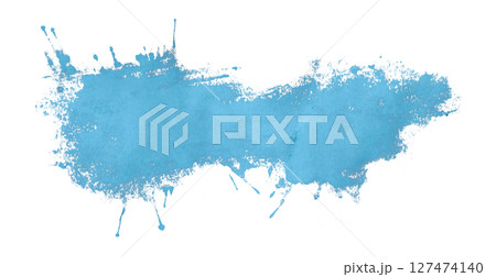 Light blue watercolor background. Artistic hand paint. Isolated on transparent background. 127474140
