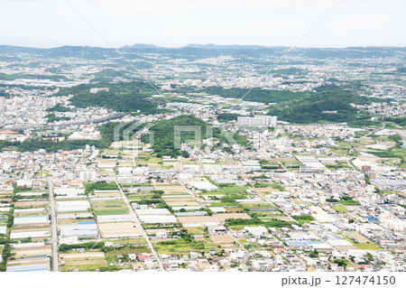 上空から見る糸満市の街並み 上空から見る糸満市の街並み 127474150