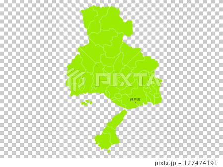 兵庫縣行政區劃地圖 兵庫縣行政區劃地圖 127474191