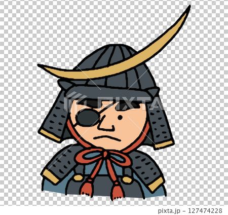 伊達政宗の手描きイラスト 127474228