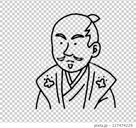 戰國武將的手繪插圖 戰國武將的手繪插圖 127474229