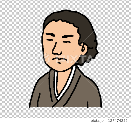 幕末に活躍した志士の手描きイラスト 幕末に活躍した志士の手描きイラスト 127474233