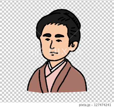明治時代に活躍した女性の手描きイラスト 127474241