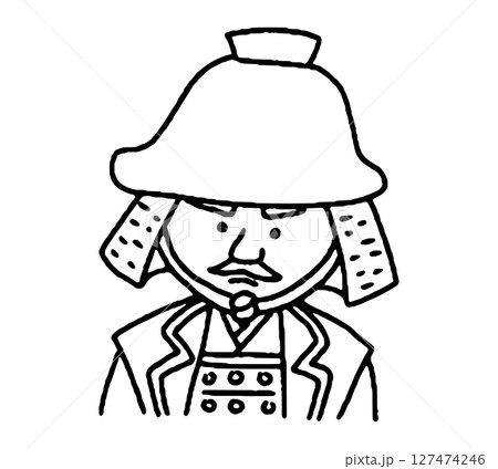 黒田官兵衛の手描きイラスト 黒田官兵衛の手描きイラスト 127474246