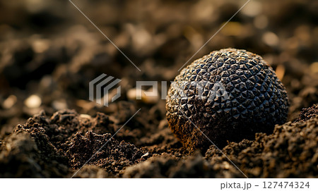 土の上の黒トリュフ 土の上の黒トリュフ 127474324