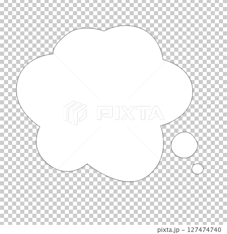 蓬鬆的雲狀語音氣泡圖標 127474740