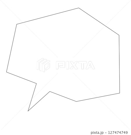 シンプルな吹き出しモノクロアイコン 127474749